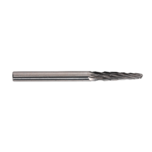 Sealey - MCB004 Micro Carbide Burr Ball Nose Taper 3mm Pack of 3 Consumables Sealey - Sparks Warehouse