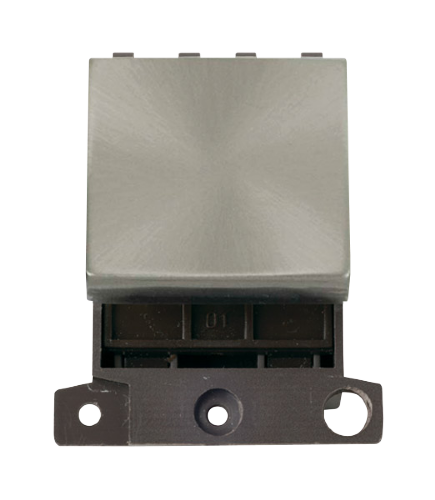 Scolmore MD024BS - 20A 2 Way Switch Module - Brushed Stainless MiniGrid Scolmore - Sparks Warehouse