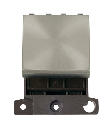 Scolmore MD024SC - 20A 2 Way Switch Module - Satin Chrome MiniGrid Scolmore - Sparks Warehouse