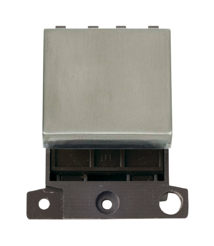 Scolmore MD024SS - 20A 2 Way Switch Module - Stainless Steel MiniGrid Scolmore - Sparks Warehouse