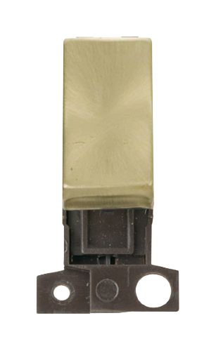Scolmore MD028SB - 10AX Intermediate Ingot Switch - Satin Brass MiniGrid Scolmore - Sparks Warehouse