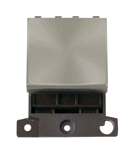 Scolmore MD032BS - 32A DP Ingot Switch Module - Brushed Stainless Steel MiniGrid Scolmore - Sparks Warehouse