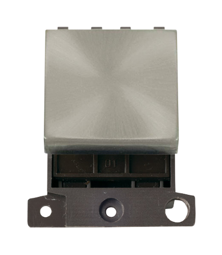 Scolmore MD032SC - 32A DP Ingot Switch Module - Satin Chrome MiniGrid Scolmore - Sparks Warehouse