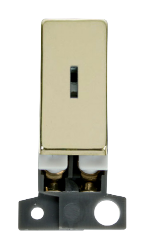 Scolmore MD046BR - 13A Resistive DP Ingot Keyswitch - Brass MiniGrid Scolmore - Sparks Warehouse