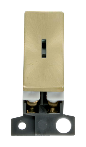 Scolmore MD046SB - 13A Resistive DP Ingot Keyswitch - Satin Brass MiniGrid Scolmore - Sparks Warehouse