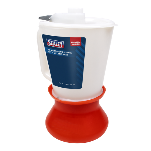 Sealey - Measuring Funnel with Lid and Base 2L Lubrication Sealey - Sparks Warehouse