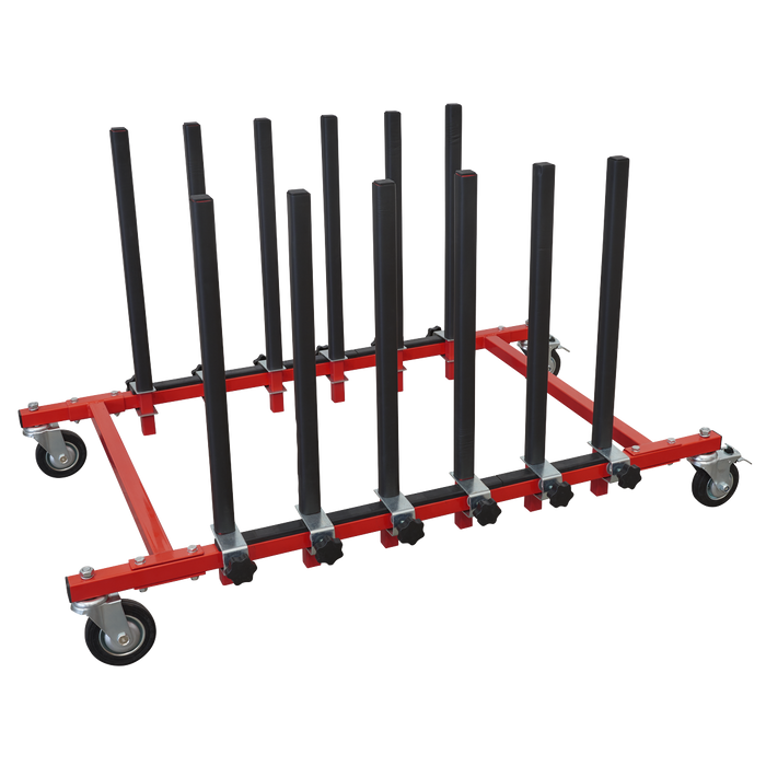 Sealey MK76 - Panel Storage Rack Mobile Holds 5 Panels Bodyshop Sealey - Sparks Warehouse