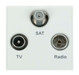 Scolmore MM430WH - Triplexed TV, Radio And Satellite - Polar White New Media Scolmore - Sparks Warehouse