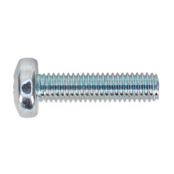 Sealey - MSP520 Machine Screw M5 x 20mm Pan Head Pozi Zinc DIN 7985Z Pack of 100 Consumables Sealey - Sparks Warehouse