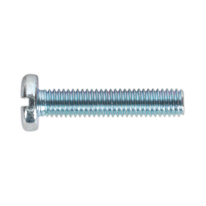 Sealey - MSS525 Machine Screw M5 x 25mm Pan Head Slot Zinc DIN 85 Pack of 50 Consumables Sealey - Sparks Warehouse