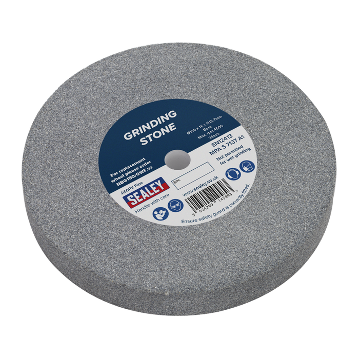 Sealey - NBG150/GWF Grinding Stone Ø150 x 16mm Ø13mm Bore A60P Fine Consumables Sealey - Sparks Warehouse