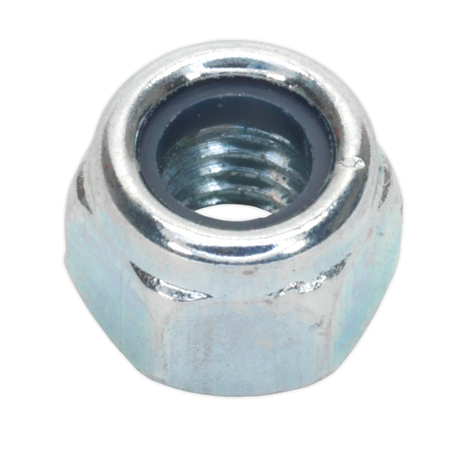 Sealey - NLN6 Nylon Lock Nut M6 Zinc DIN 982 Pack of 100 Consumables Sealey - Sparks Warehouse