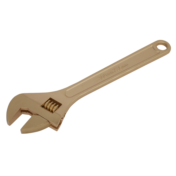 Sealey - NS068 Adjustable Wrench 300mm Non-Sparking Hand Tools Sealey - Sparks Warehouse