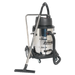 Sealey - PC477 Vacuum Cleaner Industrial Wet & Dry 77L Stainless Steel Drum with Swivel Emptying 2400W Janitorial, Material Handling & Leisure Sealey - Sparks Warehouse