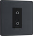 BG Evolve - PCDMGTDM1B - Matt Grey (Black) 200W Single Touch Dimmer Switch, 2-Way Master BG - Evolve - Screwless Matt Grey BG - Sparks Warehouse