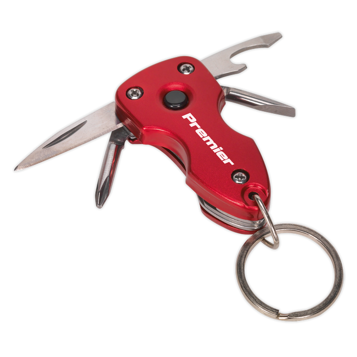 Sealey - PK33 Multi-Tool Key Chain with LED Light Hand Tools Sealey - Sparks Warehouse