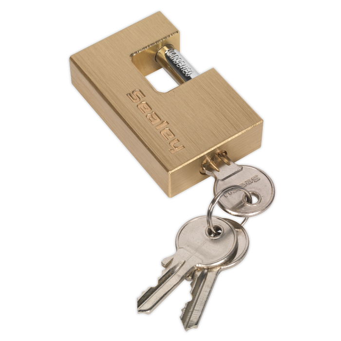 Sealey - PL108 Brass Body Shutter Padlock 60mm Storage & Workstations Sealey - Sparks Warehouse