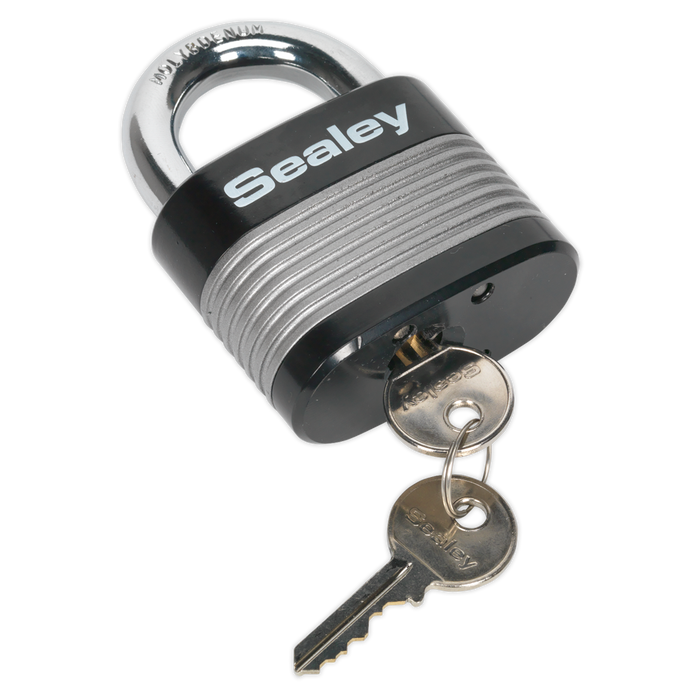 Sealey - PL403 Zinc Coated Steel Body Padlock 63mm Storage & Workstations Sealey - Sparks Warehouse