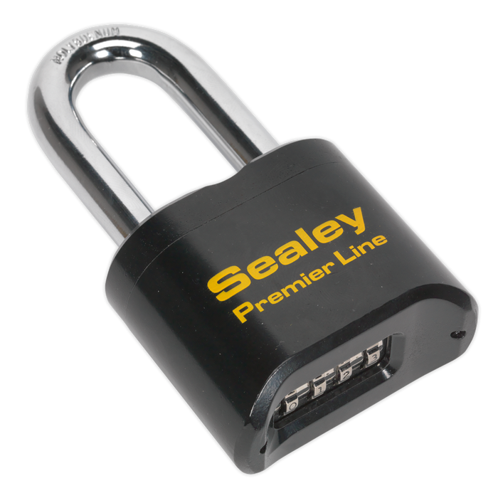 Sealey - PL603L Steel Body Combination Padlock Long Shackle 62mm Storage & Workstations Sealey - Sparks Warehouse