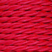 1.5mm Core Decorative Braided Fabric Flex  - 1 Metre Length  - POPPY RED TWIST