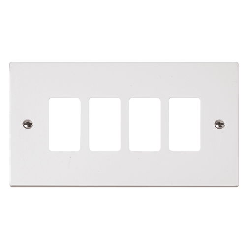 Scolmore PRW20404 - 4 Gang GridPro® Frontplate GridPro Scolmore - Sparks Warehouse