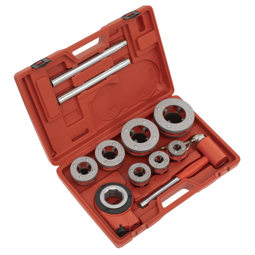 Sealey - PTK992 Pipe Threading set 7pc 3/8" - 2"BSPT Hand Tools Sealey - Sparks Warehouse