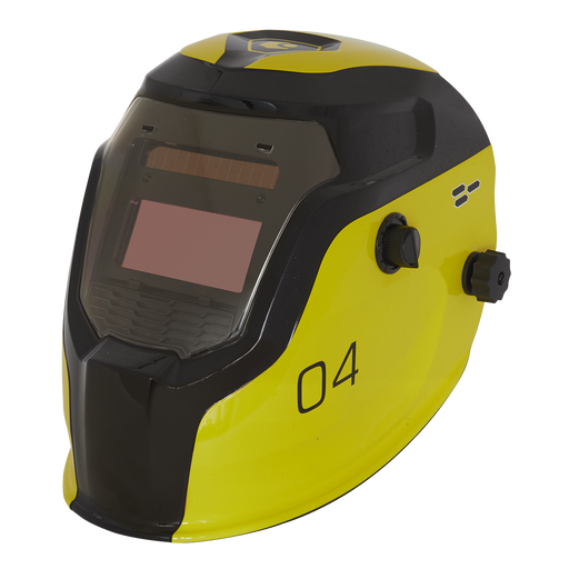 Sealey - PWH4 Auto Darkening Welding Helmet Shade 9-13 - Yellow Safety Products Sealey - Sparks Warehouse