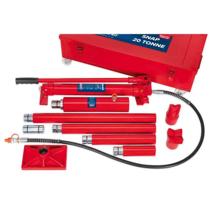 Sealey - RE9720 Hydraulic Body Repair Kit 20tonne Snap Type Bodyshop Sealey - Sparks Warehouse