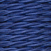 1.5mm Core Decorative Braided Fabric Flex  - 1 Metre Length  - ROYAL BLUE TWIST