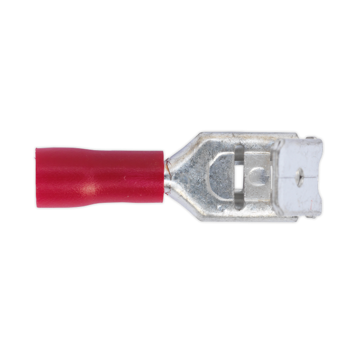 Sealey - RT17 Piggy-Back Terminal 6.3mm Red Pack of 100 Consumables Sealey - Sparks Warehouse