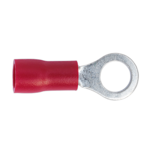 Sealey - RT25 Easy-Entry Ring Terminal Ø5.3mm (2BA) Red Pack of 100 Consumables Sealey - Sparks Warehouse