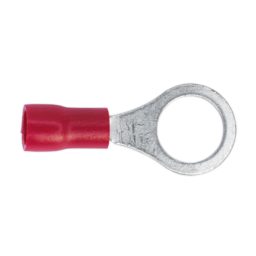 Sealey - RT27 Easy-Entry Ring Terminal Ø8.4mm (5/16") Red Pack of 100 Consumables Sealey - Sparks Warehouse