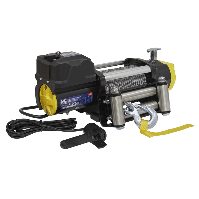 Sealey - RW5675 Recovery Winch 5675kg (12500lb) Line Pull 12V Industrial Janitorial, Material Handling & Leisure Sealey - Sparks Warehouse