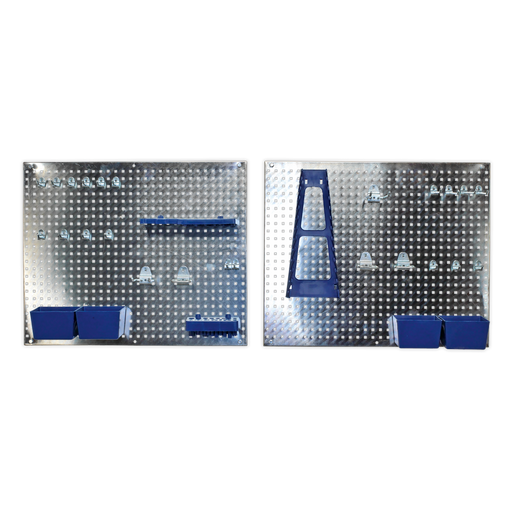 Sealey - S01102 Wall Storage Pegboard Set 34pc Storage & Workstations Sealey - Sparks Warehouse