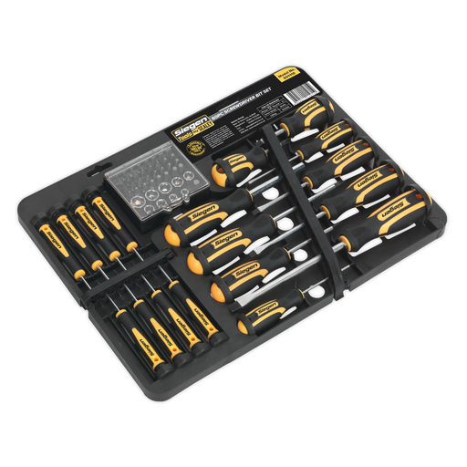 Sealey - S01110 Screwdriver Bit Set 60pc Hand Tools Sealey - Sparks Warehouse