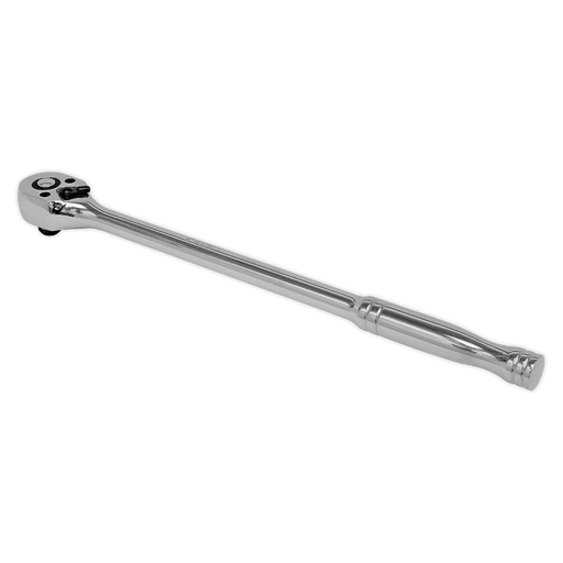 Sealey - S01158 Ratchet Wrench Long Pattern 300mm 3/8"Sq Drive Pear-Head Flip Reverse Hand Tools Sealey - Sparks Warehouse