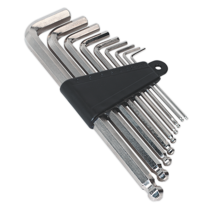 Sealey - S0494 Ball-End Hex Key Set 9pc Metric Hand Tools Sealey - Sparks Warehouse