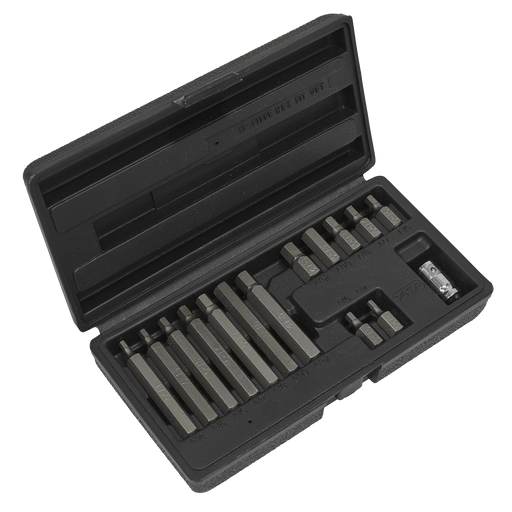 Sealey - S0533 Hex Bit & Holder Set 15pc - Metric Hand Tools Sealey - Sparks Warehouse