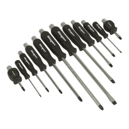 Sealey - S0641 Screwdriver Set 12pc Hammer-Thru Hand Tools Sealey - Sparks Warehouse