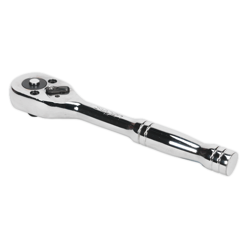 Sealey - S0704 Ratchet Wrench 1/4"Sq Drive Pear-Head Flip Reverse Hand Tools Sealey - Sparks Warehouse