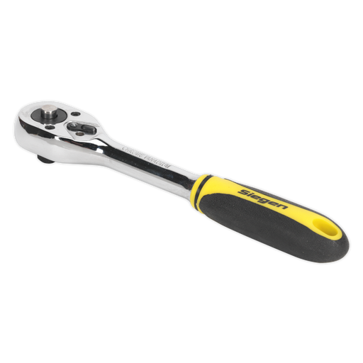 Sealey - S0852 Ratchet Wrench 3/8"Sq Drive Comfort Grip Flip Reverse Hand Tools Sealey - Sparks Warehouse