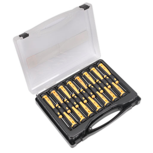 Sealey - S0898 Precision Screwdriver Set 15pc Hand Tools Sealey - Sparks Warehouse