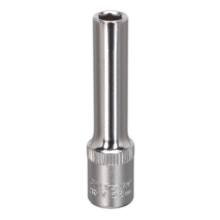 Sealey - S14055D WallDrive® Socket 5.5mm Deep 1/4"Sq Drive Hand Tools Sealey - Sparks Warehouse