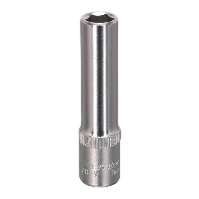 Sealey - S1407D WallDrive® Socket 7mm Deep 1/4"Sq Drive Hand Tools Sealey - Sparks Warehouse