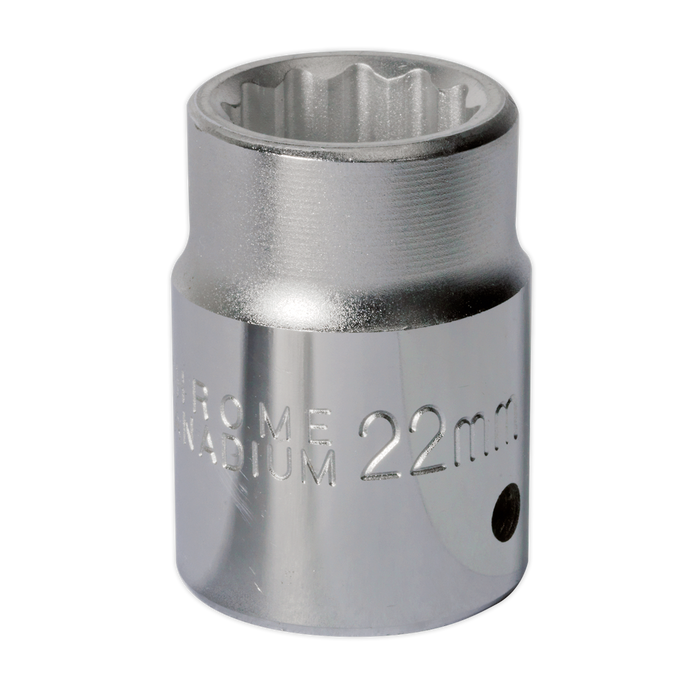 Sealey - S34/22 WallDrive® Socket 22mm 3/4"Sq Drive Hand Tools Sealey - Sparks Warehouse