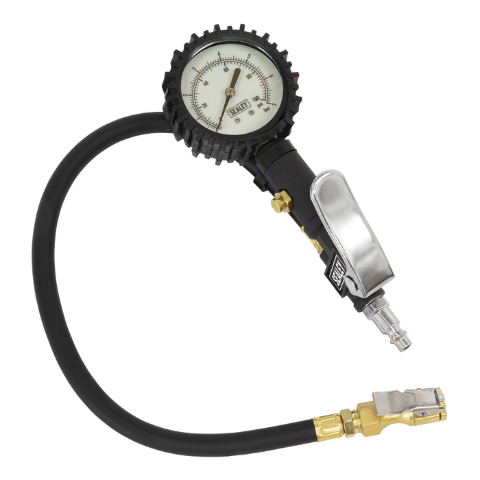 Sealey - SA399 Tyre Inflator with Clip-On Connector Vehicle Service Tools Sealey - Sparks Warehouse