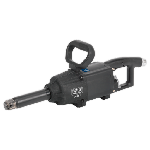 Sealey - SA687 Air Impact Wrench 1"Sq Drive Twin Hammer Straight Long Anvil Air Power Tools Sealey - Sparks Warehouse