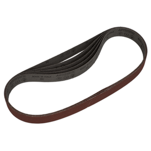 Sealey - SB0021 Sanding Belt 25 x 762mm 80Grit Pack of 5 Consumables Sealey - Sparks Warehouse