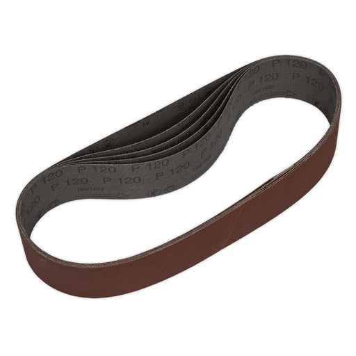 Sealey - SB005 Sanding Belt 50 x 686mm 120Grit Pack of 5 Consumables Sealey - Sparks Warehouse