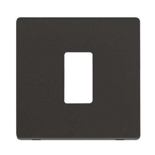 Scolmore SCP20401BK - 1 Gang GridPro® Frontplate - Black GridPro Scolmore - Sparks Warehouse